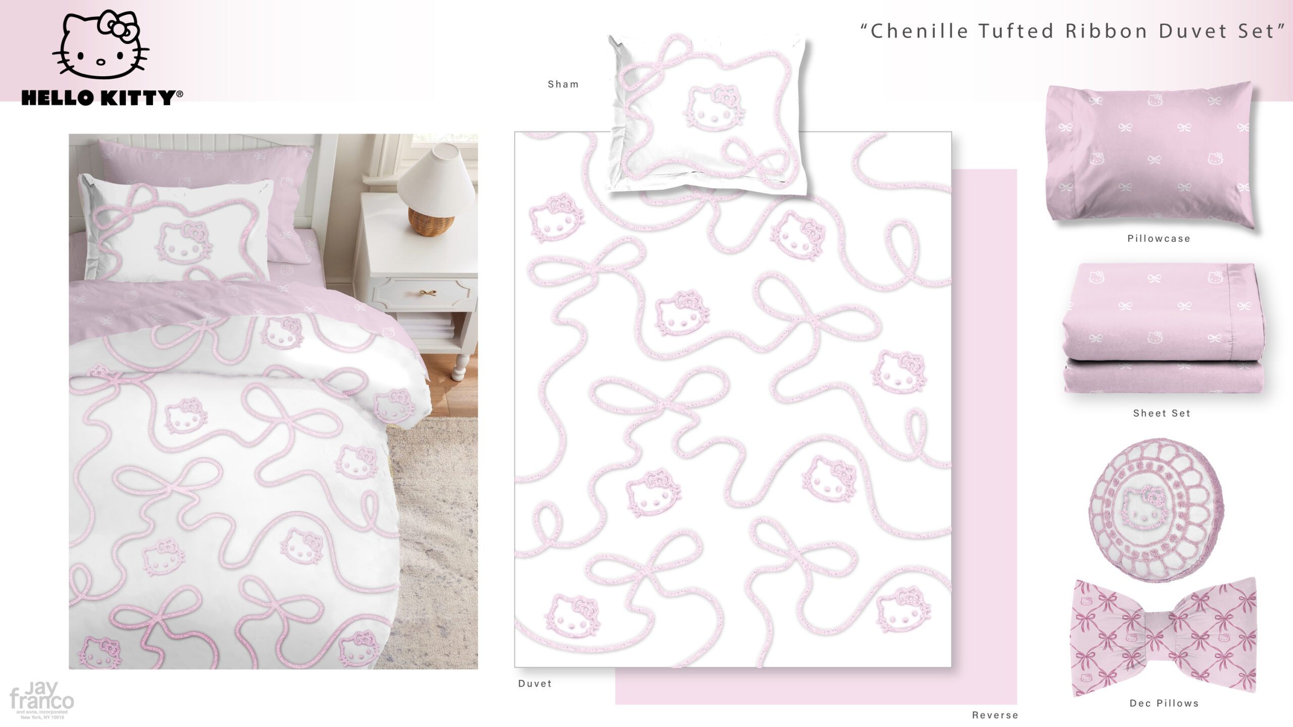 HelloKitty_ChenilleTuftedRibbonDuvet